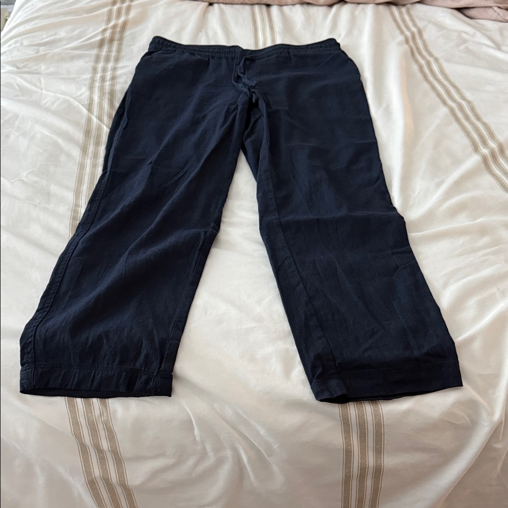 32 Degrees Navy Elastic-Waist Chinos